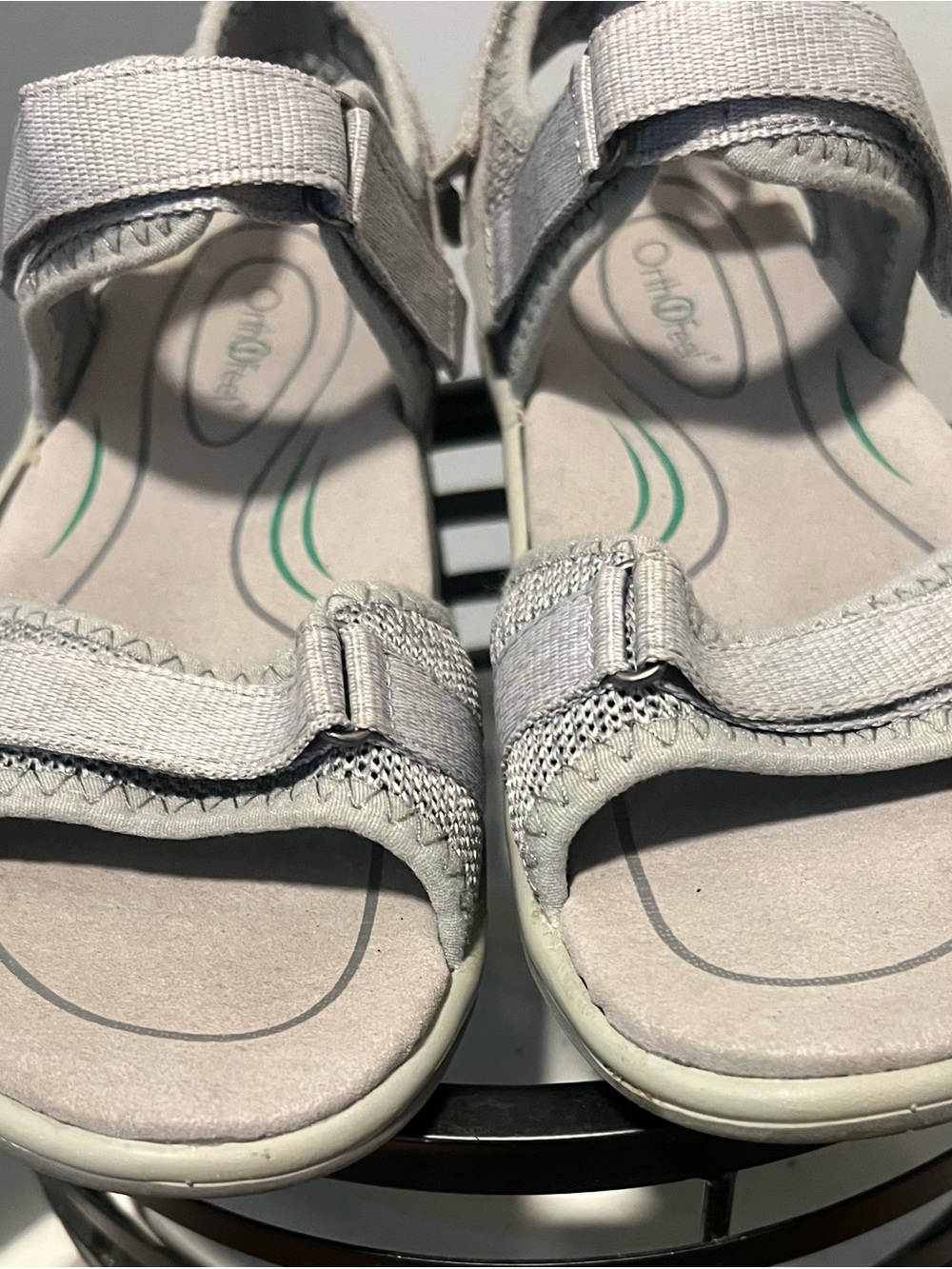 Light Gray Women's Adjustable Comfort Sandals size 9 - Picture 6 of 9